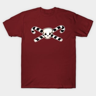 Pirate skull and candy cane T-Shirt